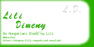 lili dimeny business card